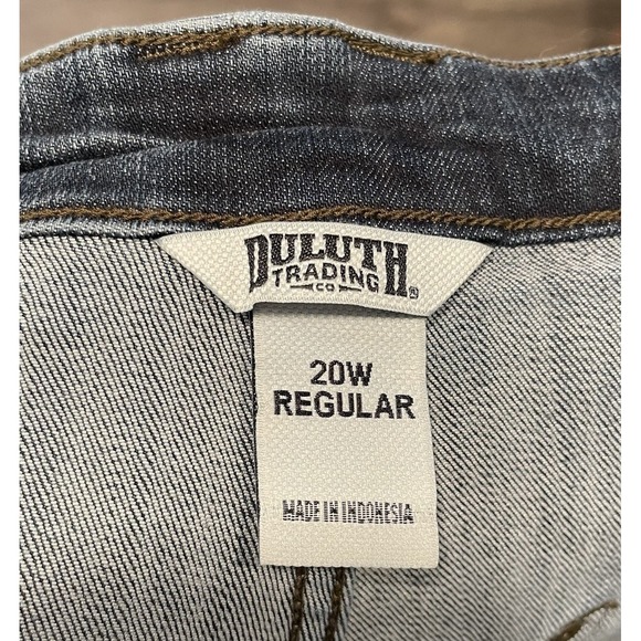 Duluth Trading Double Flex Jeans Women's 20W Relaxed Straight Leg Carpenter Dark - Picture 4 of 8